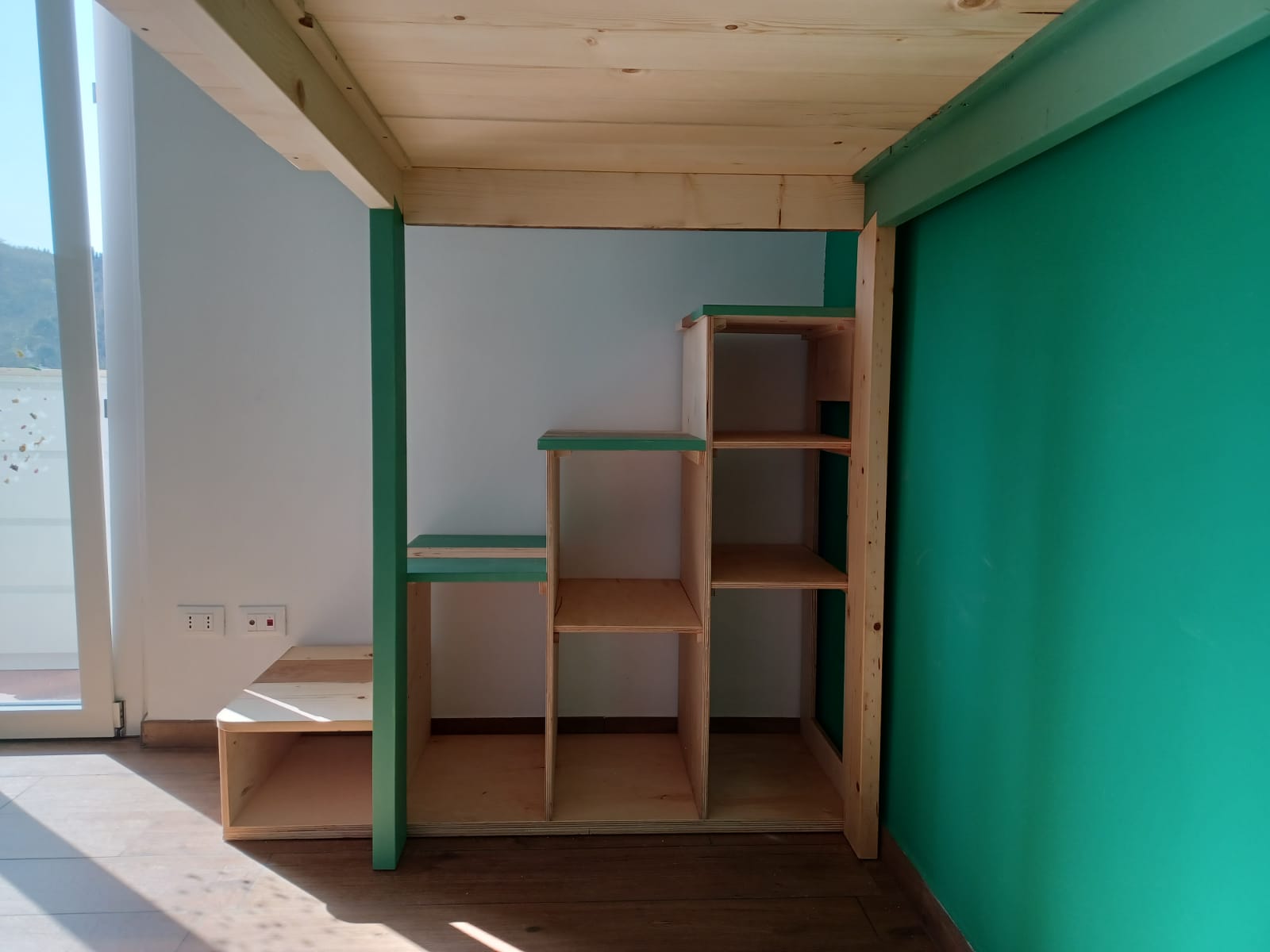 soppalco verde con corde su misura pandolfini letto fratelli pandolfini pezzo unico