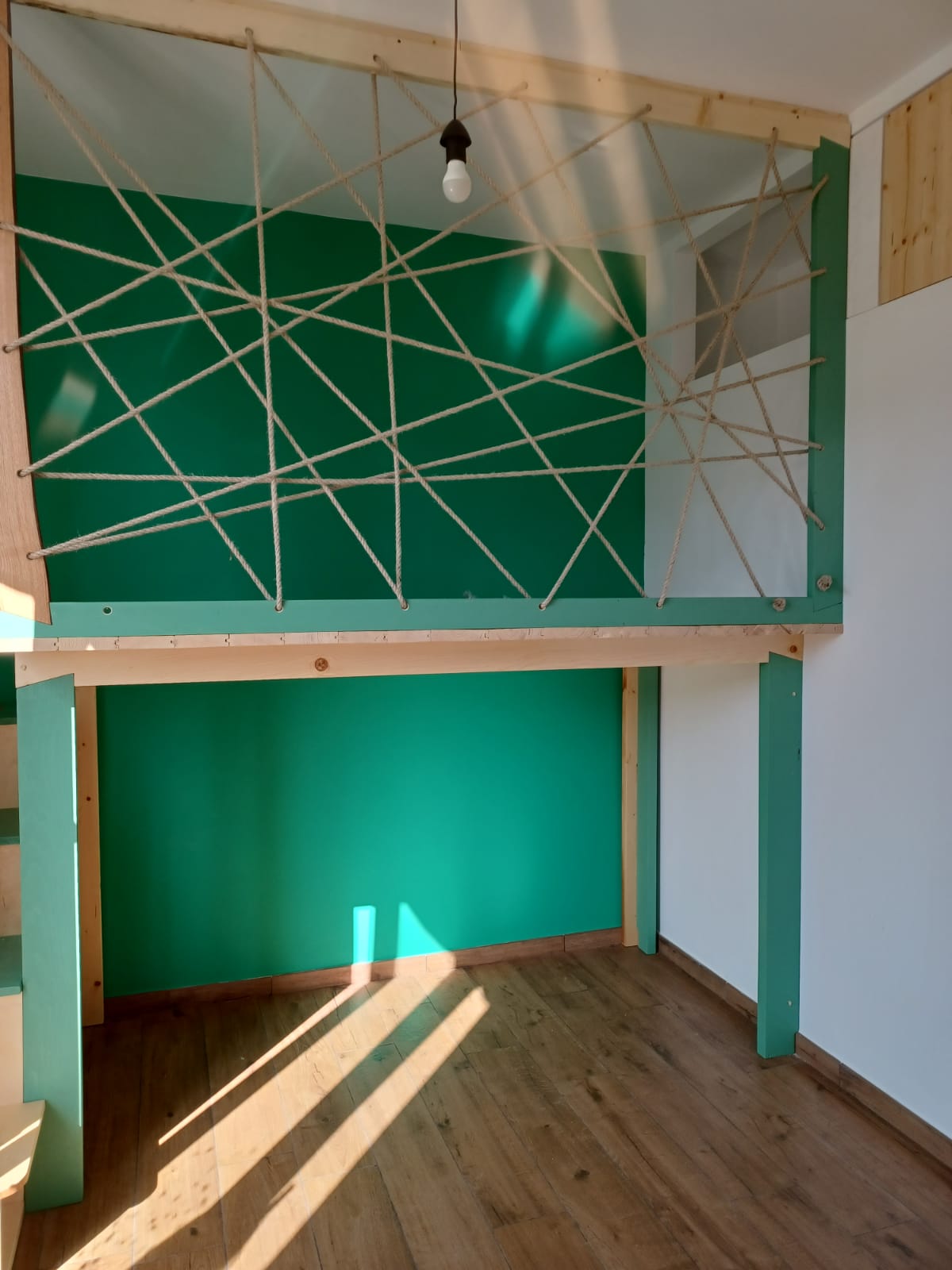 soppalco verde con corde su misura firenze