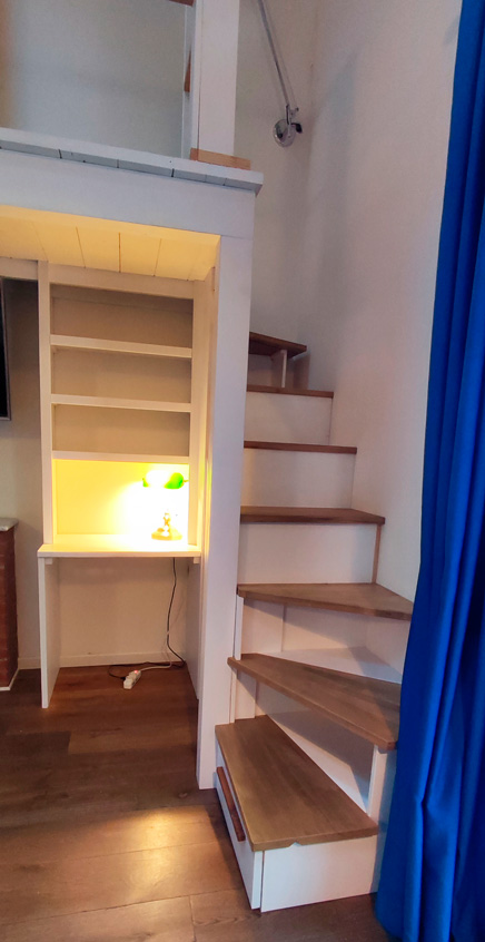 soppalco libreria a muro scala armadio letto fratelli pandolfini pezzo unico